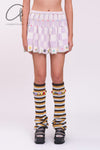 YANYAN KNITS woven plaid pleated skirt YYK-YYW24-0272-ZS purple